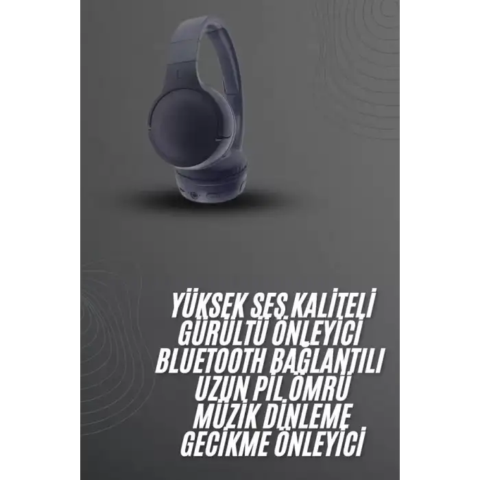 AsilTech Kablosuz Bluetooth Kulaklık Kulak Üstü Ayarlanabilir Uzun Ömürlü