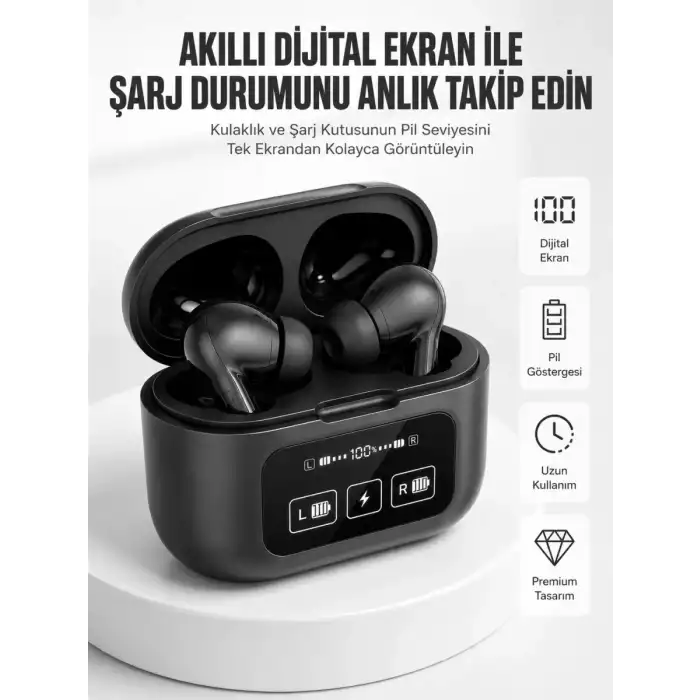 AsilTech Kablosuz Bluetooth Kulaklık Pro Yeni Nesil Dokunmatik Kontrol