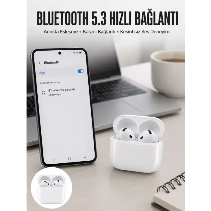 AsilTech Kablosuz Bluetooth Kulaklık TWS ANC Özelliği Yüksek Ses Kaliteli Yeni Nesil