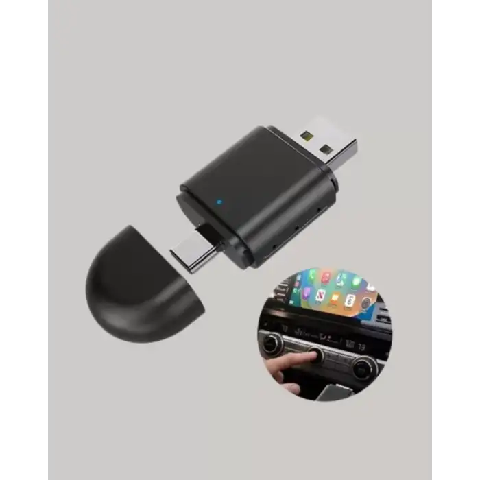 AsilTech Kablosuz CarPlay Dönüştürücü – Akıllı Tak & Çalıştır Araç Adaptörü