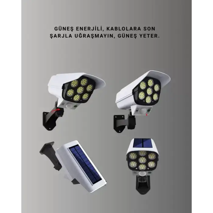 AsilTech Kablosuz, Güneş Paneliyle Şarj Olan Dış Mekan Lambası – 8-10 Saat Aydınlatma Süresi