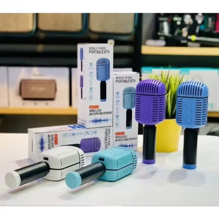 AsilTech Kablosuz Hoparlörlü Karaoke Mikrofonu