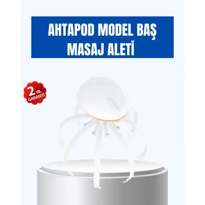 AsilTech Kablosuz Kafa ve Boyun Masaj Aleti Akıllı Kapanmalı Derin Rahatlama