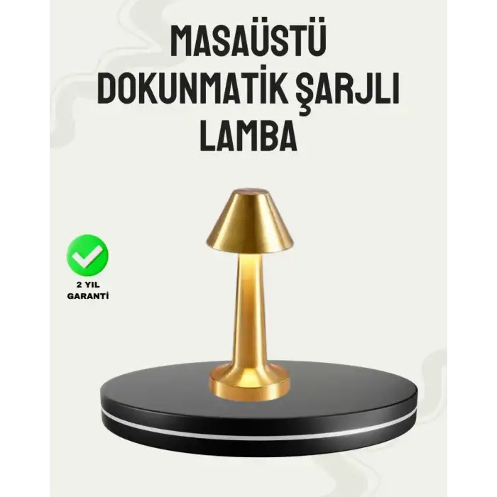 AsilTech Kablosuz LED Masa Lambası 1800mAh 3 Renk Aydınlatma Dokunmatik