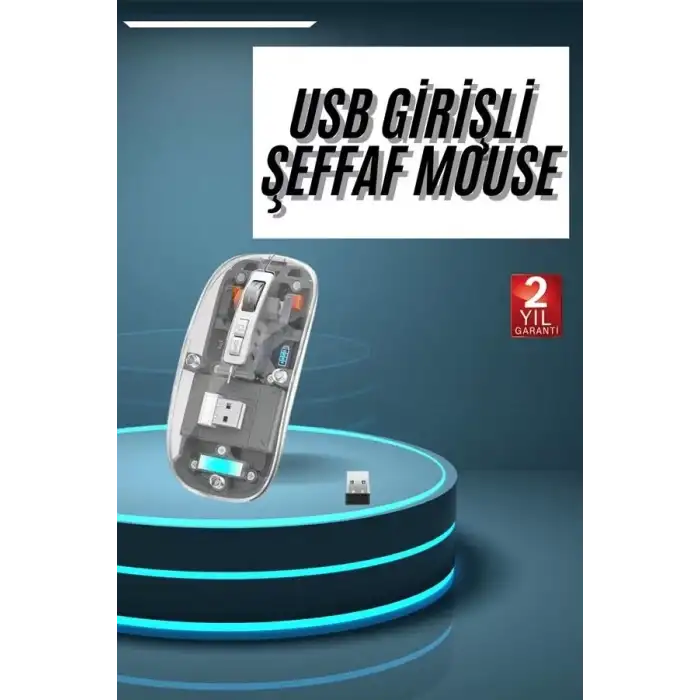 AsilTech Kablosuz Mouse Fare Şarjlı Bluetooth Wireless Çift Modlu Sessiz