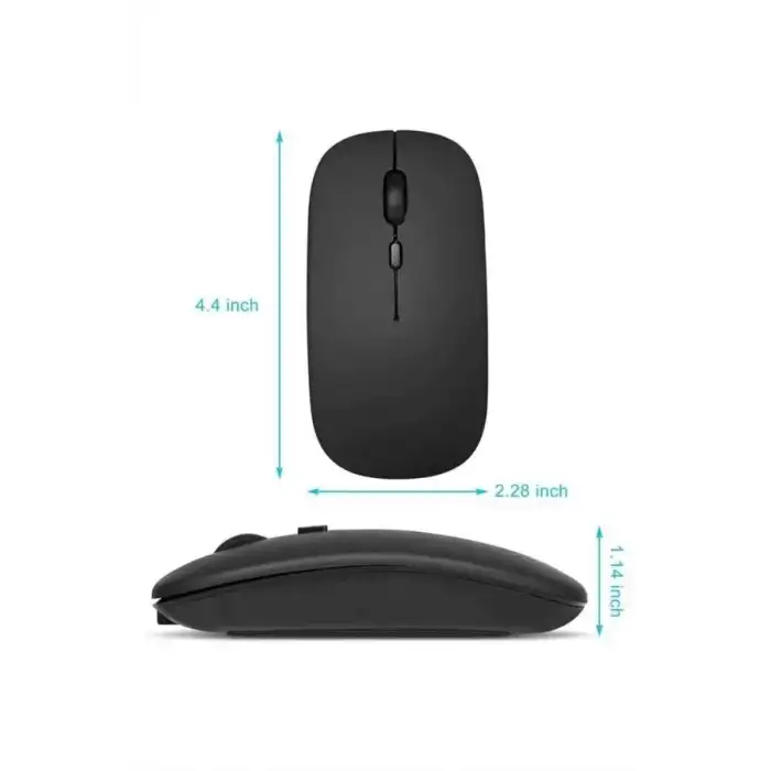 AsilTech Kablosuz Mouse Fare Şarjlı Bluetooth Wireless Çift Modlu Sessiz