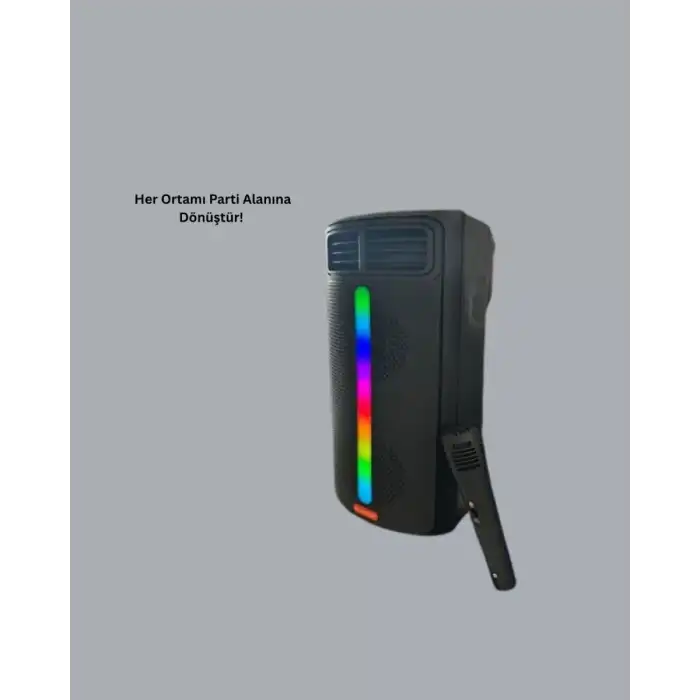 AsilTech Kablosuz RGB Işıklı Bluetooth Hoparlör | Ev, Parti ve Açık Hava Kullanımı