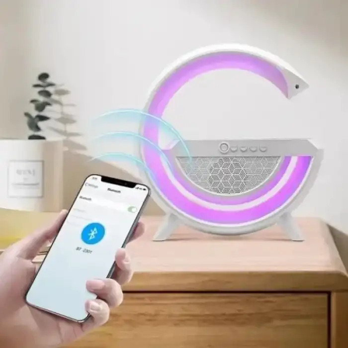 AsilTech Kablosuz Şarj Standlı RGB Hoparlör