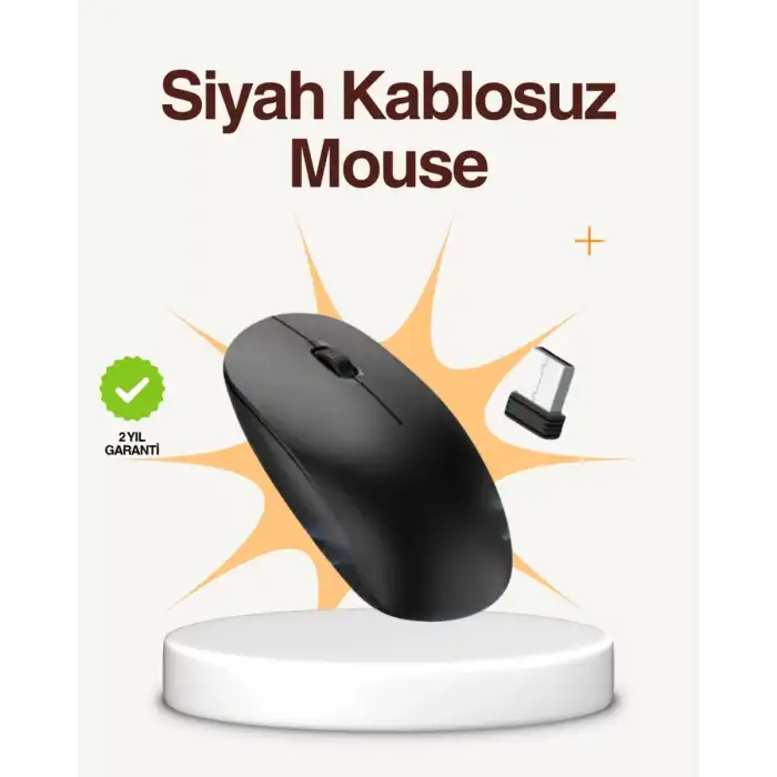 AsilTech Kablosuz Sessiz Mouse – Ayarlanabilir DPI ve USB Bağlantılı