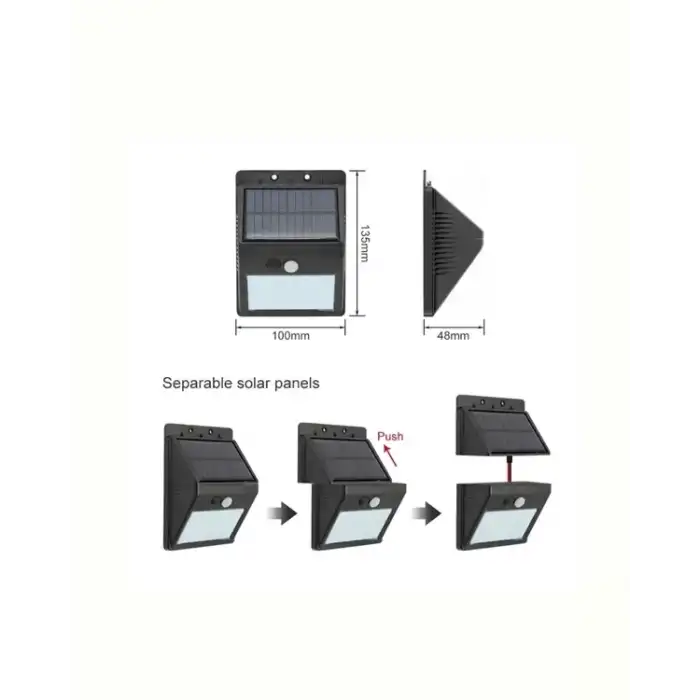 AsilTech Kablosuz Solar LED Lamba | Bahçe, Veranda, Merdiven Işığı, Otomatik Aç-Kapa Sensörlü