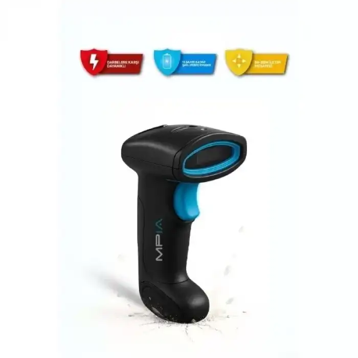 AsilTech Kablosuz Standlı 1D/2D Barkod & Karekod Okuyucu