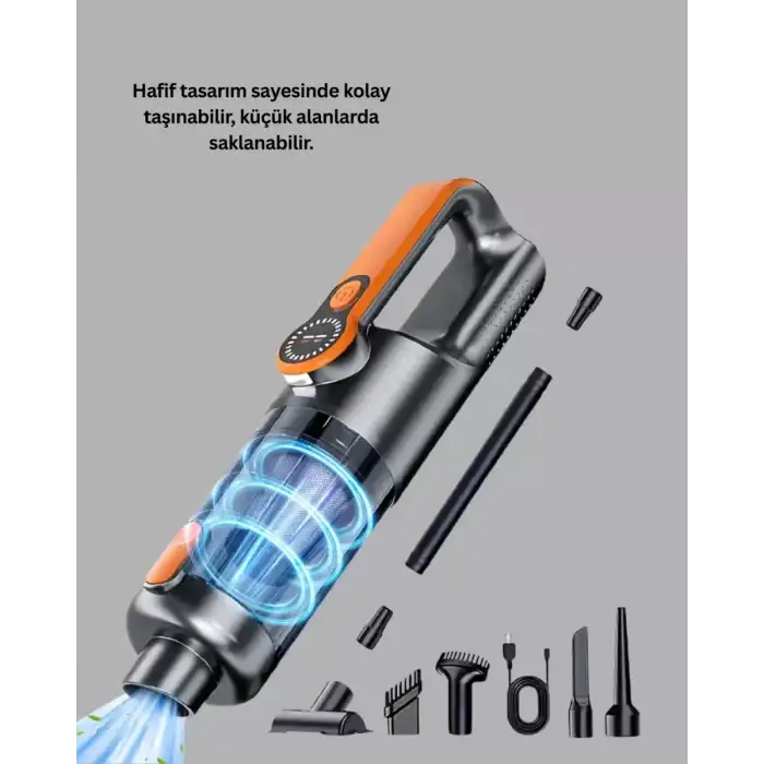 AsilTech Kablosuz Vakumlu El Süpürgesi Güçlü Performans Çok Amaçlı