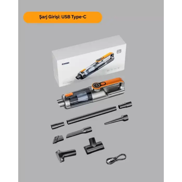 AsilTech Kablosuz Vakumlu El Süpürgesi Güçlü Performans Çok Amaçlı