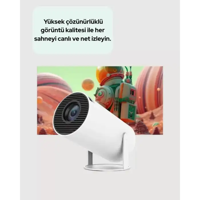 AsilTech Kablosuz ve Kablolu Bağlantı Seçenekli Ev Tipi Projeksiyon