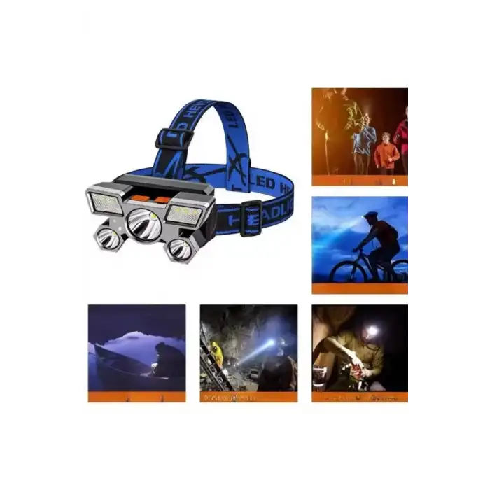 AsilTech Kafa Lambası 800 Lümen 4 Mod Yüksek Işık Flaşörlü Şarjlı Led Lamba