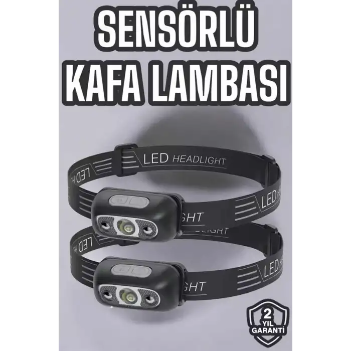 AsilTech Kafa Lambası Kamp Lambası Led Işık Şarjlı Ayarlanabilir