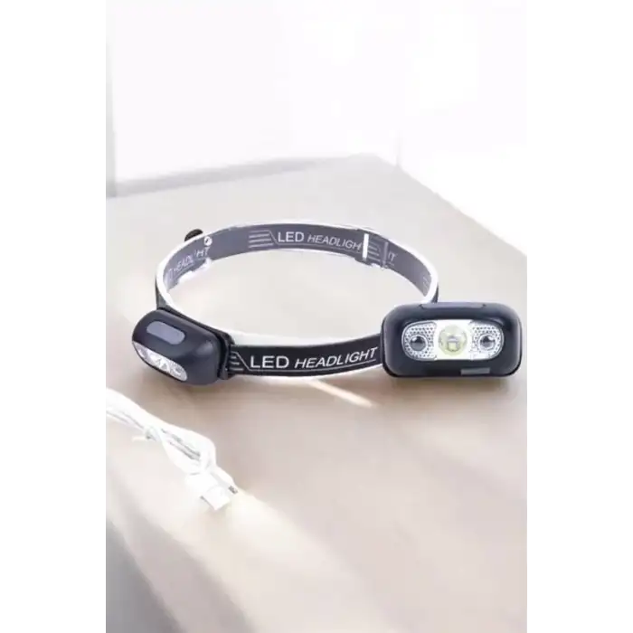 AsilTech Kafa Lambası Kamp Lambası Sensörlü Şarjlı Ayarlanabilir