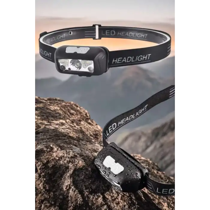 AsilTech Kafa Lambası Kamp Lambası Sensörlü Şarjlı Ayarlanabilir