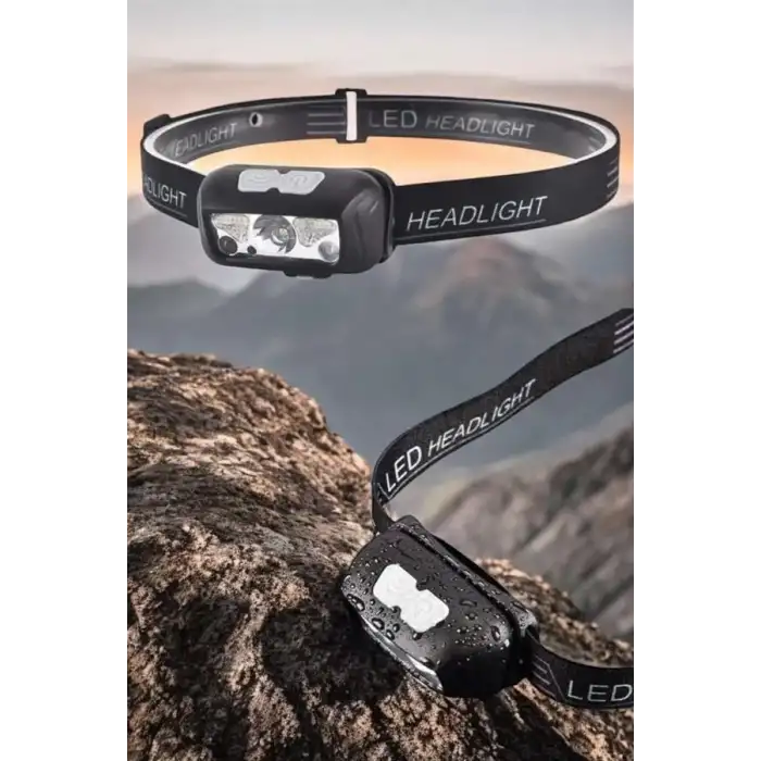 AsilTech Kafa Lambası Kamp Lambası Sensörlü Şarjlı Ayarlanabilir