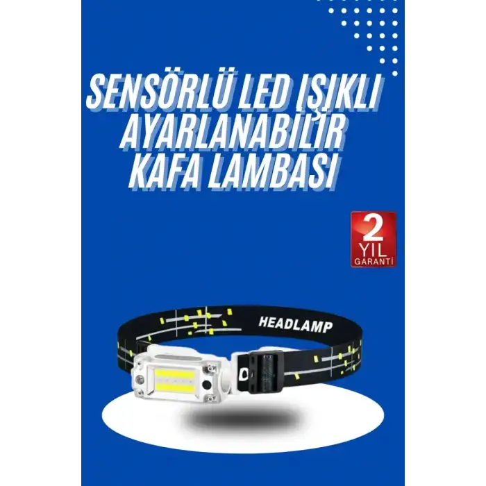 AsilTech Kafa Lambası, Su Geçirmez Kafa Feneri 3 Mod Aydınlatma