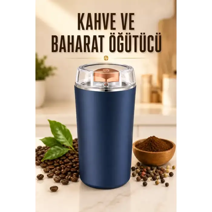 AsilTech Kahve Ve Baharat Öğütücü Paslanmaz Çelik Dayanıklı Kolay Kullanım