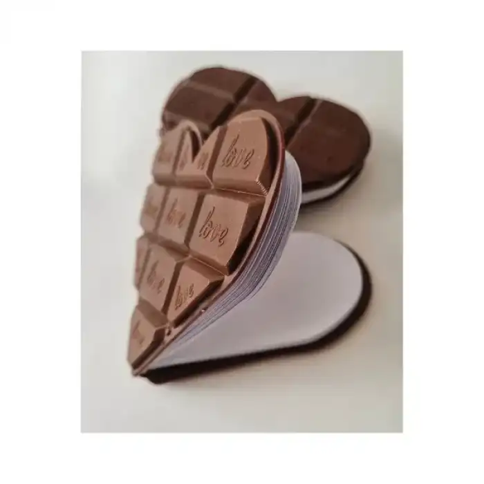 AsilTech Kalp Tasarımlı Çikolata Not Defteri