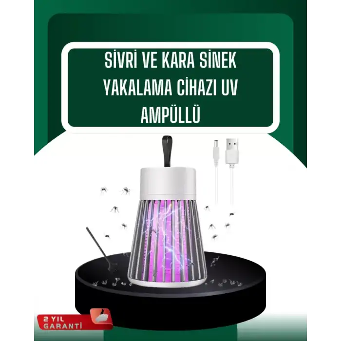 AsilTech Kamp ve Bahçe İçin Şarjlı Böcek Kovucu Lamba