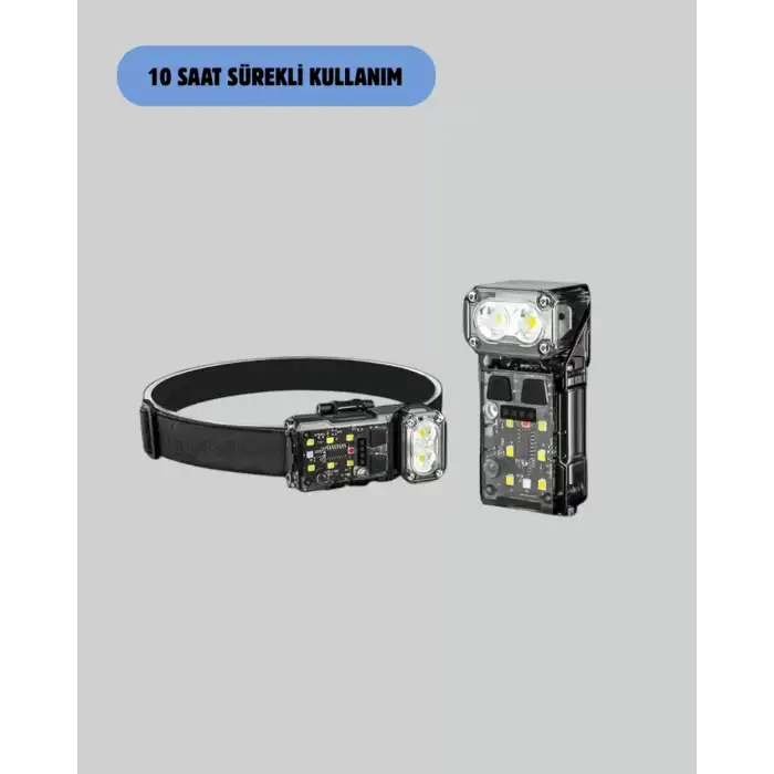 AsilTech Kamp ve Outdoor İçin LED Far 10 Saat Pil Sensörlü Manyetik