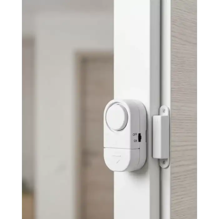 AsilTech Kapı Pencere Alarmı Manyetik Sensörlü 90 dB Güçlü Sesli Güvenlik Alarm Sistemi
