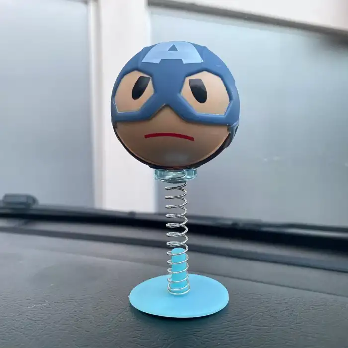 AsilTech Kaptan Amerika Sallanan Kafa Zıp Zıp Marvel Lisanslı