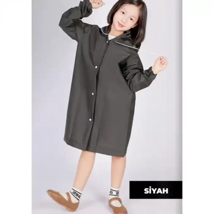 AsilTech Kapüşonlu Çocuk Yağmurluk