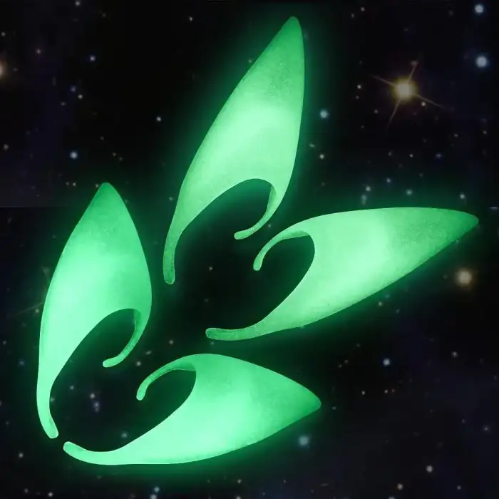 AsilTech Karanlıkta Yanan Fosforlu Lateks Elf Kulağı - 1 Çift