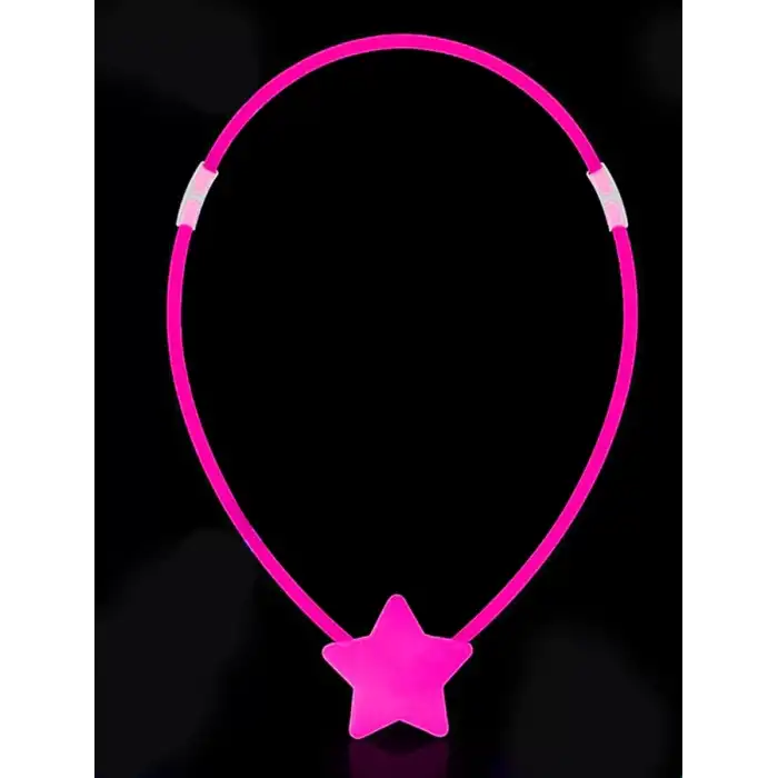 AsilTech Karanlıkta Yanan Glow Stick Yıldız Kolye - 6 Adet