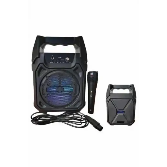 AsilTech Karaoke Mikrofonlu Fm Radyolu Bluetooth Hoparlör Yüksek Ses Kaliteli