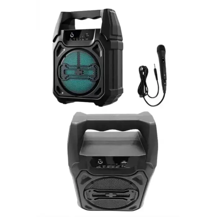 AsilTech Karaoke Mikrofonlu Fm Radyolu Bluetooth Hoparlör Yüksek Ses Kaliteli