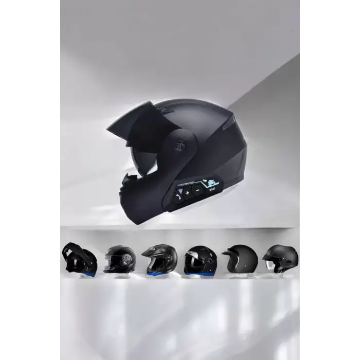 AsilTech Kask Kulaklığı Motosiklet Intercom Interkom Dinleme Konuşma Özellikli Su Geçirmez