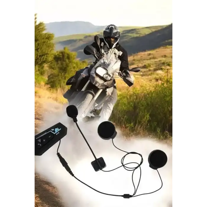AsilTech Kask Kulaklığı Motosiklet Intercom Interkom Dinleme Konuşma Özellikli Su Geçirmez