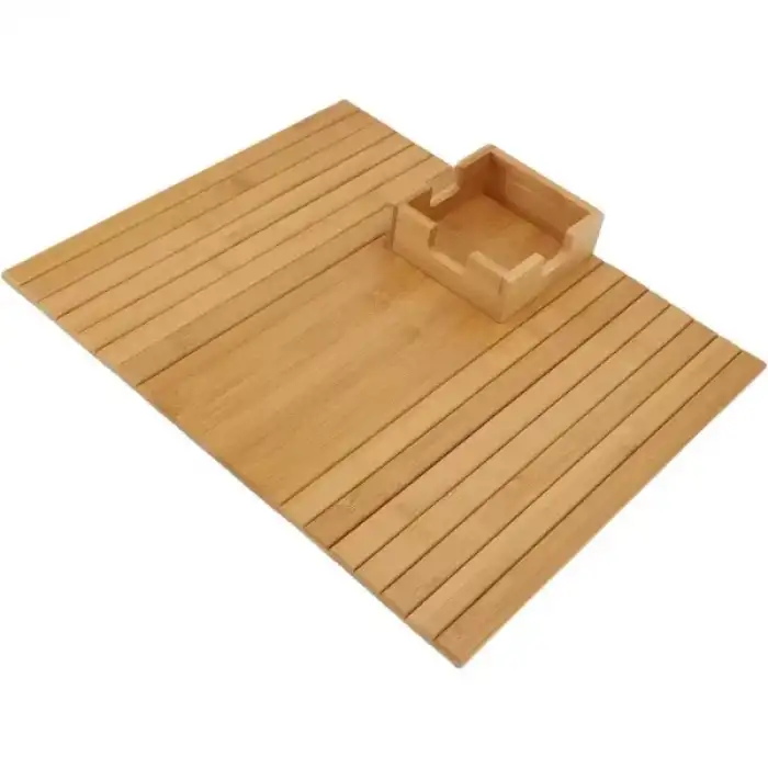 AsilTech Katlanabilir Ahşap Koltuk Yanı Kanepe Tepsisi