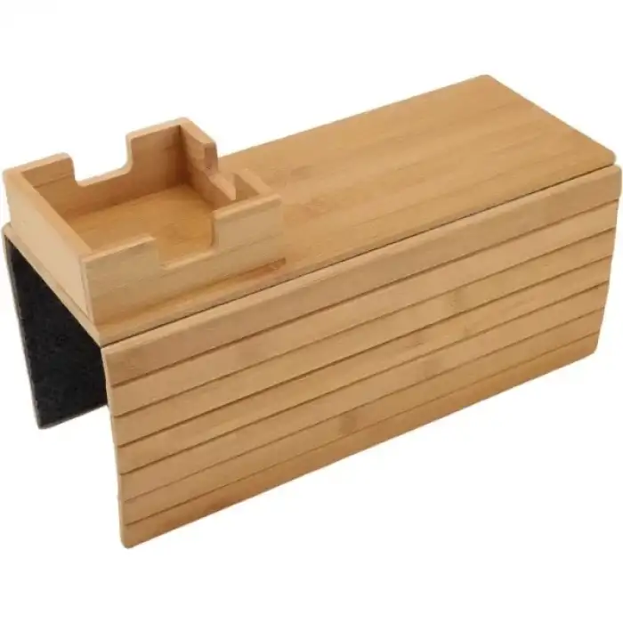 AsilTech Katlanabilir Ahşap Koltuk Yanı Kanepe Tepsisi