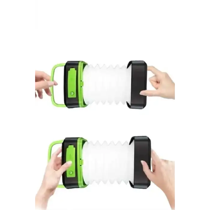 AsilTech Katlanabilir Kamp Lambası Akordiyon Lamba Şarjlı 3 Kademeli Solar