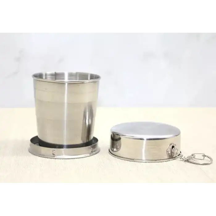 AsilTech Katlanabilir Tekli Paslanmaz Çelik Shot Bardak - Model 1