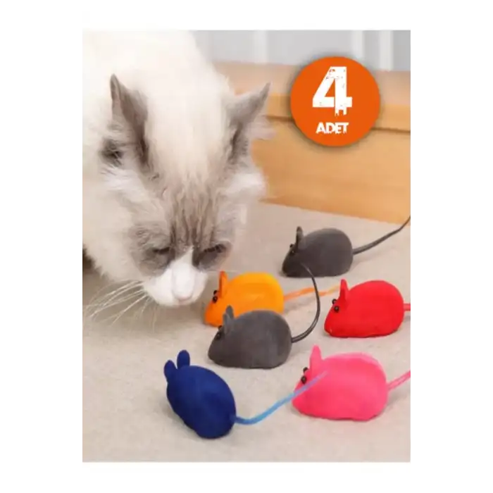 AsilTech Kedi Eğitim Oyun Faresi 4 Adet