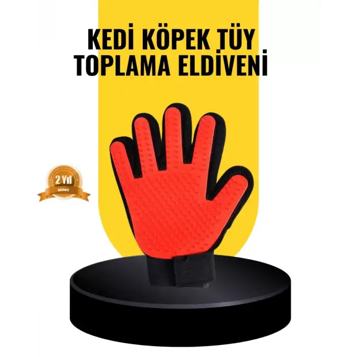 AsilTech Kedi ve Köpekler İçin Tüy Toplama Eldiveni – Yumuşak Silikonlu Masaj Eldiveni