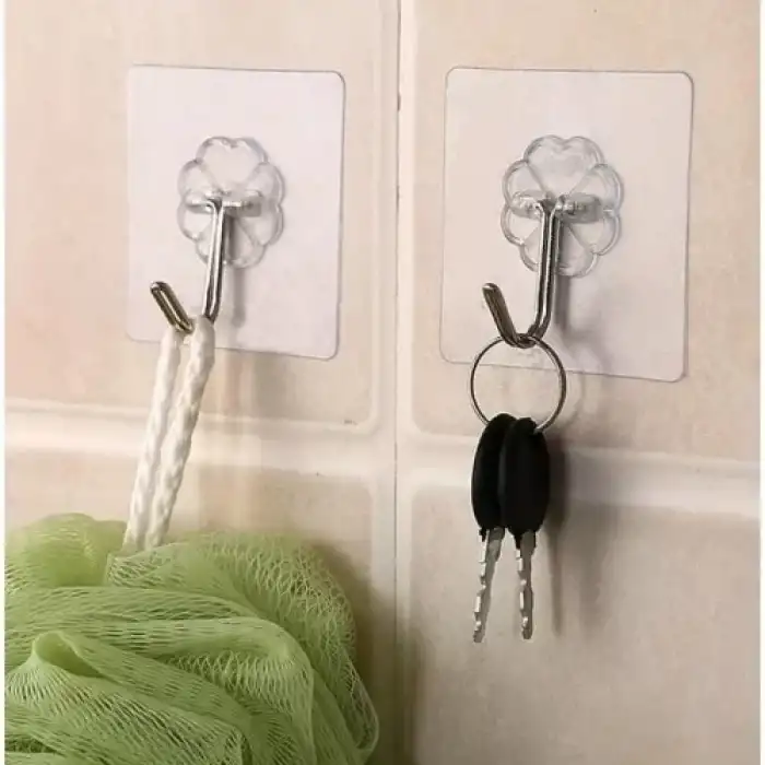 AsilTech KENDINDEN YAPIŞKANLI ŞEFFAF ASKI 5 Lİ SET