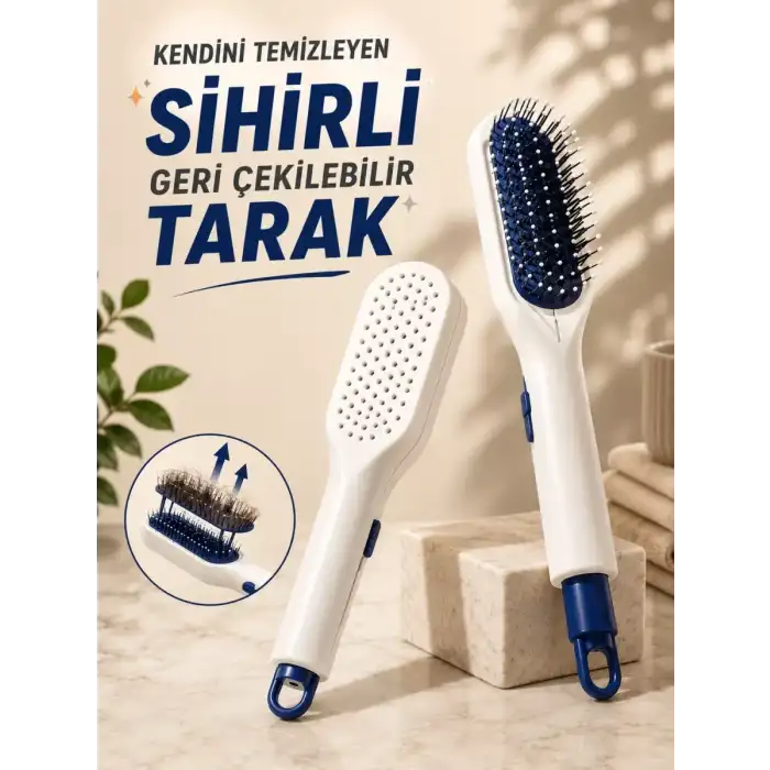 AsilTech KENDİNİ TEMİZLEYEN SİHİRLİ GERİ ÇEKİLEBİLİR TARAK