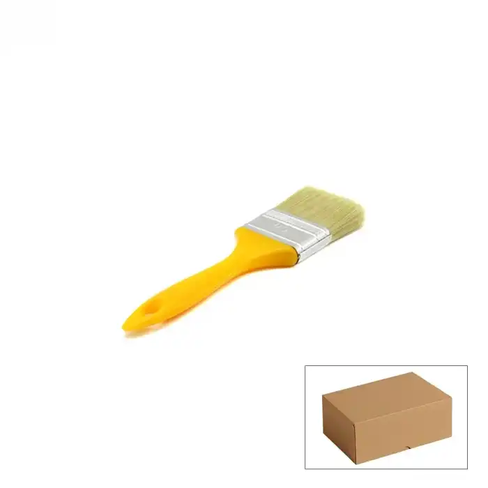 AsilTech Kestirme Boya Fırçası - 50 mm - No 2 - Sarı Saplı
