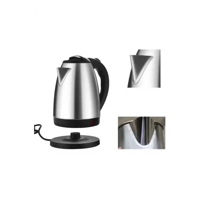AsilTech Kettle Su Isıtıcı C F Priz Uyumlu 220 - 240 V Paslanmaz Çelik Kablolu