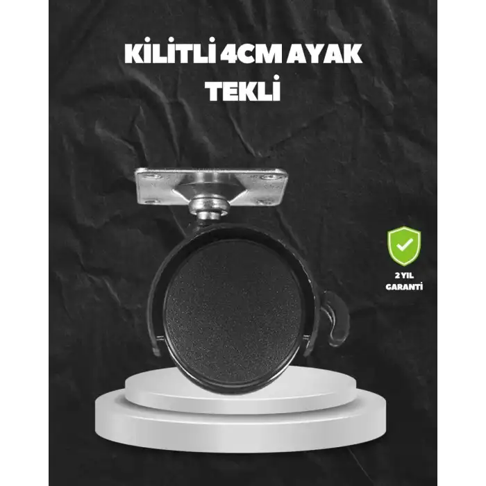 AsilTech Kilitli 4 cm Evrensel Tekerlek Ayak Tek Adet