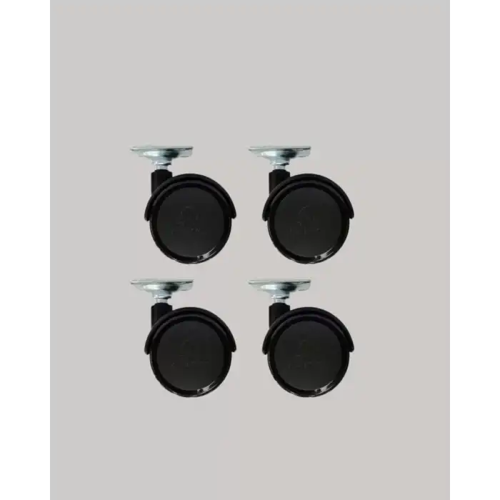 AsilTech Kilitsiz Mini Tekerlek Ayak 4 cm 4’lü Set Kolay Montaj