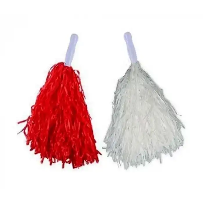 AsilTech Kırmızı Beyaz Gösteri Ponponu